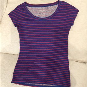 J crew blue and red stripe tee